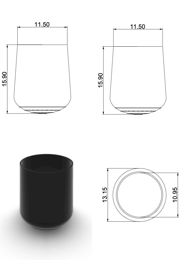 Embout enveloppant de protection pour tube D10mm NOIR