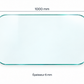 Plateau en verre trempé transparent – 1000 × 600 mm – 6 mm