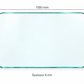 Plateau en verre trempé – 1190 × 790 mm – 8 mm