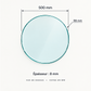 Plateau rond en verre trempé – Diamètre 50 cm – 6 mm