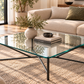 Plateau en verre trempé carré – 1100 × 1100 mm – 8 mm