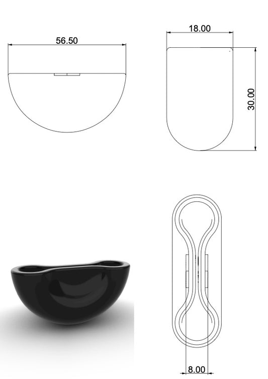 Patin de protection en U à chausser pour pied en épingle - NOIR